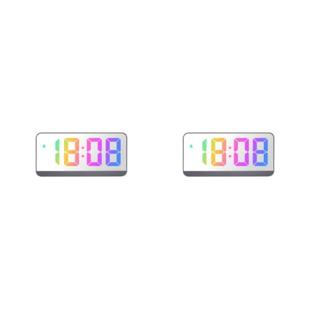 Transemion Simple And Stylish Large Display Screen Colorful Digital Numbers For Easy 8009D GreyOuter 2Set