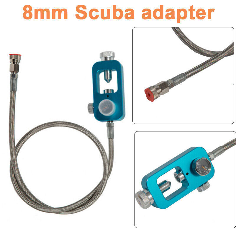 DENEST For DIN Valve Scuba Adapter High Pressure Scuba Diving Tank Fill Whip 4500PSI