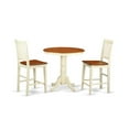 thumbnail image 2 of East West Furniture Jackson 3-piece Dining Table and Chairs in Buttermilk/Cherry, 2 of 2