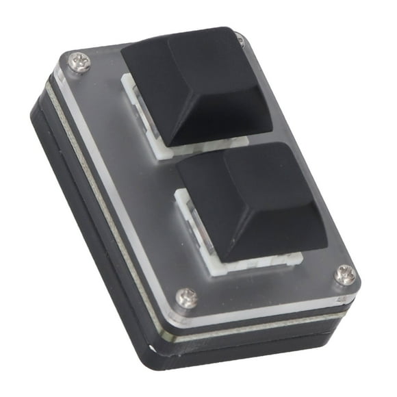 Wired 2 Key Keyboard, Acrylic 5V 1A 2 Key Keyboard for Gaming