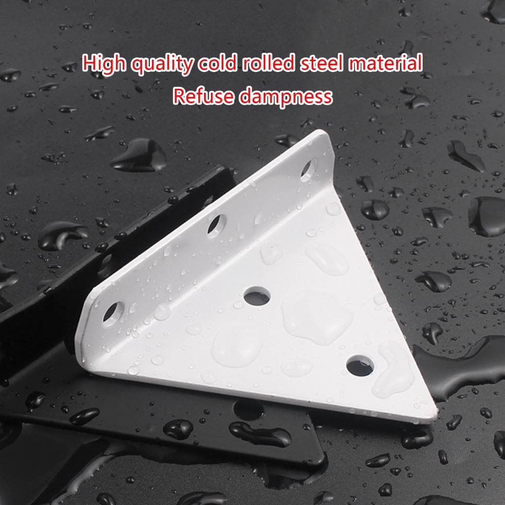 TIERPOP Floating Shelf Bracket Triangles Metal Shelf Bracket Heavy Duty Shelf Wall Mounted Invisible Brackets 4-piece