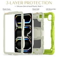 thumbnail image 6 of Rugged Case For Apple iPad Pro 11 (2024) – 3-Layer Protection Shockproof Stand Cover with Screen Protector, Adjustable Stand, Shoulder Strap, & Pencil Holder -- Green, 6 of 10