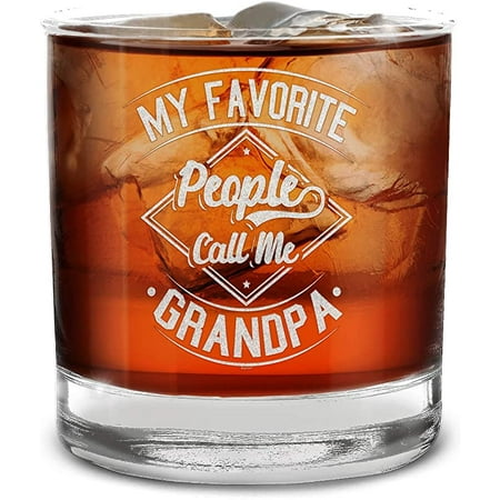 

Shop4ever My Favorite People Call Me Grandpa Engraved Whiskey Glass Grandpa Glass From Grandkids (11oz.)