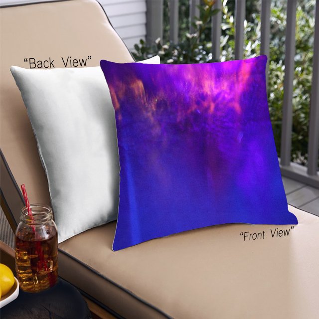 Ahgly Company Color Focus Purple Coussin d'Extérieur, 18 Pouces par 18 Pouces