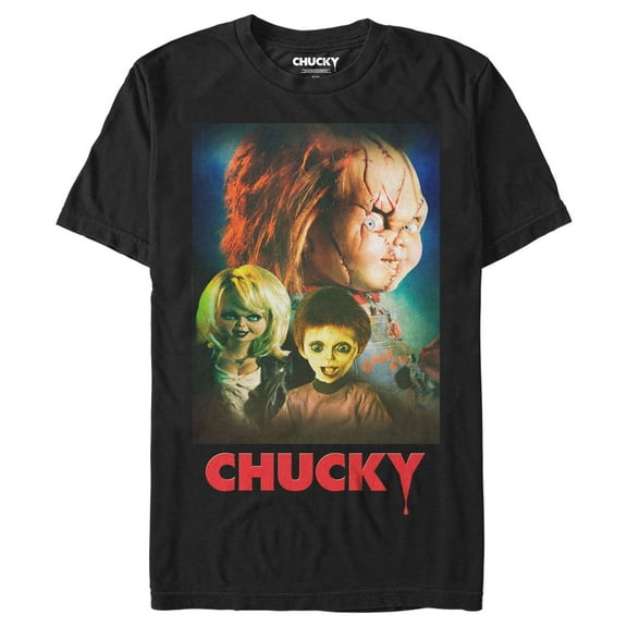 Men's Seed of Chucky Family Poster  Graphic Tee Black X Large