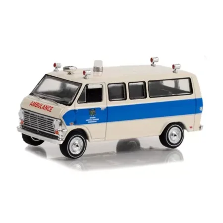 1969 Ford Econoline Ambulance - Ontario 1:64 Scale Model - Greenlight 67040A~