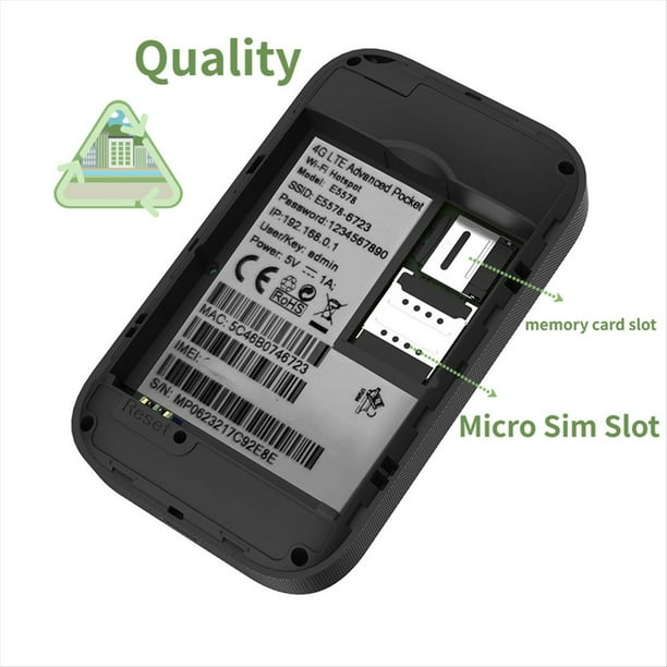 Enrutador 4G ASR Enrutador de Tarjeta WiFi Portátil TYPEC LTE Punto de Acceso Inalámbrico E5578 Enrutador de Internet Inalámbrico para Viajes