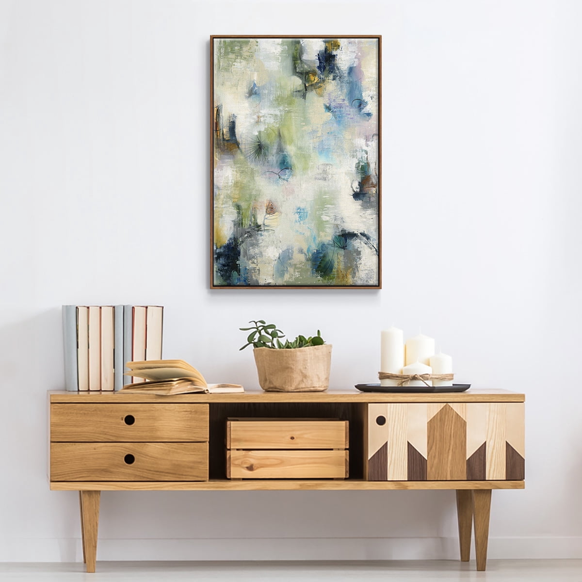 Making Magic Framed Premium Gallery Wrapped Canvas - Ready to Hang - 27 x 41 - Walnut Floating Frame