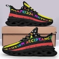 thumbnail image 4 of Autism Acceptance American Shoes Trail Running Shoe Non-Slip Breathable Comfortable Sneakers Black Size 7, 4 of 7
