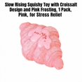 thumbnail image 2 of Slow Rising Squishy Toy with Croissant Design and Pink Frosting, 1 Pack, Pink, for Relaxation, Squishy Stress Toy, 2 of 3