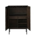 thumbnail image 5 of Unique Furniture Modern Drinks Cabinet with Glass Rack - Espresso Oak, 5 of 9