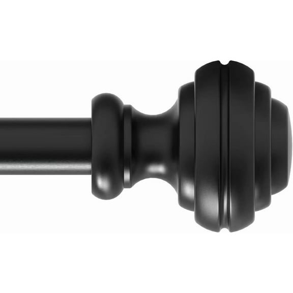 Curtain Rods for Windows 48-84 inch,3/4 inch Heavy Duty Adjustable Decorative Curtain Rod with Modern Finials,Window Rods for Bedroom, Living Room,Patio and Kitchen1