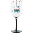thumbnail image 3 of Pavilion Gift Company Pretty Inappropriate Too Glam To Give A Damn Wine Glass, 12 ounces, Blue, 3 of 5
