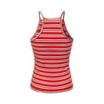 thumbnail image 4 of MixMatchy Women's Simple Casual Basic Active High Neck Ribbed Tank Top, 4 of 4