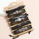 thumbnail image 4 of Pulsera de Piel Sintética ANGGREK Estilo Rock Tejida A Mano Para Hombres y mujeres, 4 of 7