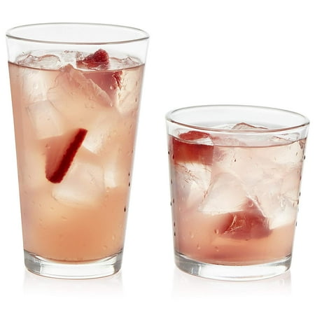 - Flare 16-Piece Tumbler and Rocks Glass Set, Stylish set is perfect for those just starting a glassware collection or mixing and matching what's on hand By Libbey