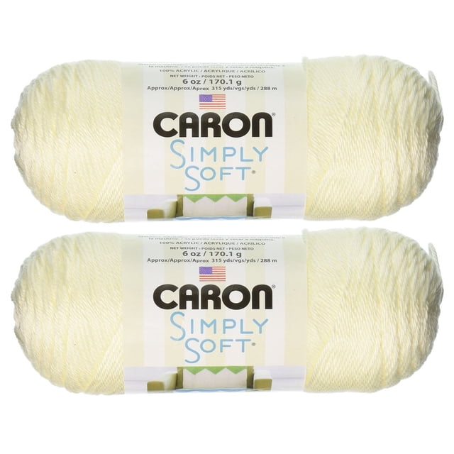 Hilo Caron Simply Soft Paquete de 2 Blanco Roto 170g cada uno