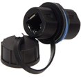 thumbnail image 1 of ANMBEST Panel Mounting Shielded RJ45 Waterproof Cat5/5e/6 8P8C Connector Ethernet LAN Cable Connector Double Head Coupler Adapter Female to Female with Waterproof/Dust Cap, 1 of 4