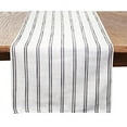 thumbnail image 3 of Fennco Styles Modern Striped Linen Blend Table Runner 16" W x 72" L - Slate Woven Table Cover for Home Décor, Dining Table, Banquets, Family Gathering and Special Events, 3 of 4