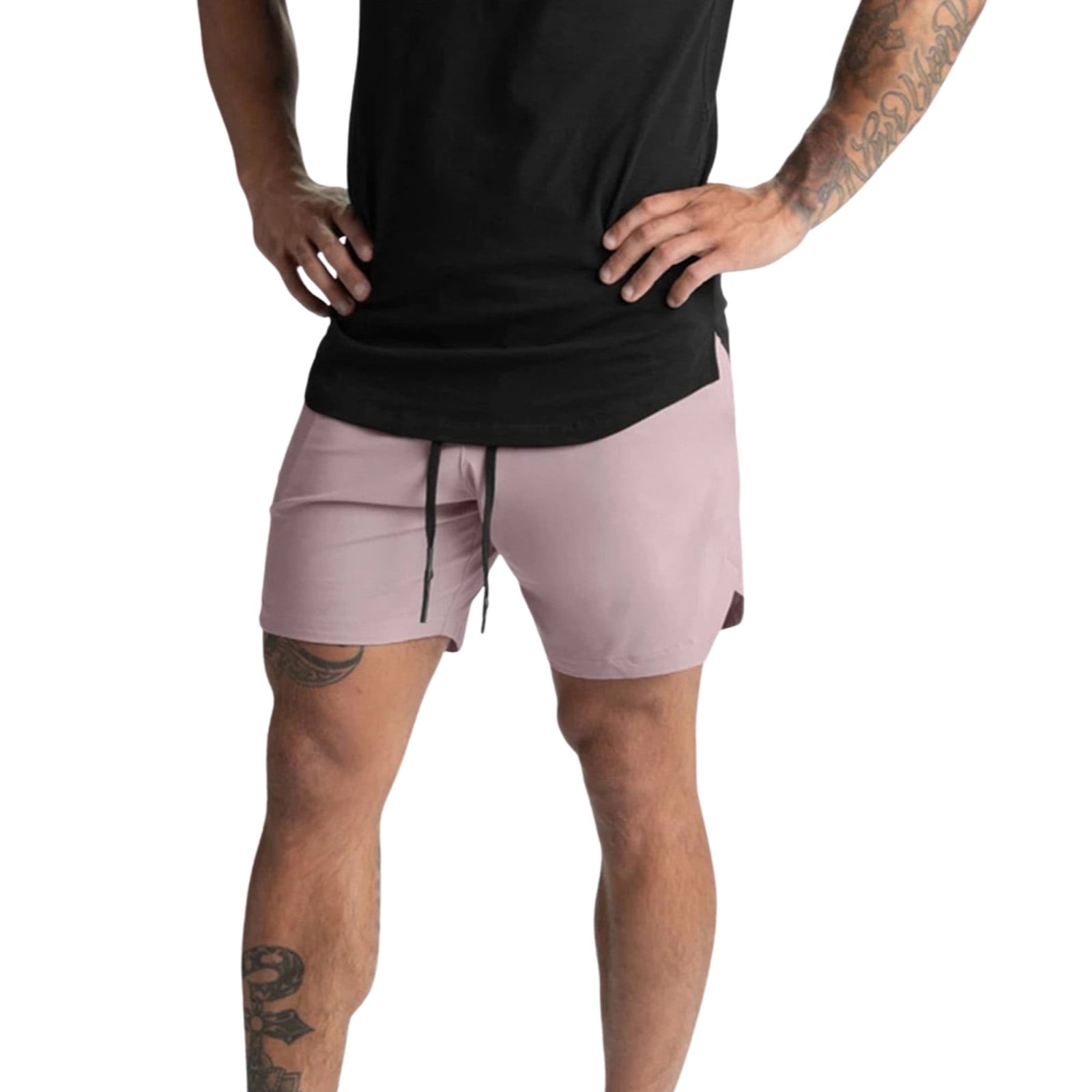 Luckinbaby Men's Running Gym Shorts Towel Loop Pockets Walmart.com