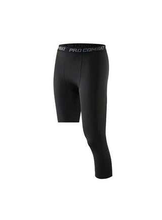 Men Compression Shorts Pants Gym 3/4 Pant Base Layers Running Sport Tights  Leggings for Workout Gym Training Running Quick Dry Moisture-wicking  Breathable 