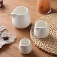 thumbnail image 2 of 10 Pack Classic Ceramic Creamer Set, Mini Porcelain Milk Pitcher, White (without Handle), 50ml, 2 of 7