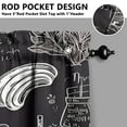 thumbnail image 3 of Vintage Kitchen Food Cooking Chef Tier Cafe Curtains for Bathroom Living RV Rod Pocket Window Drapes 36 Inch 2 Panels Set 28"x36" 2 Panels Window Treatment Tiers, 3 of 4