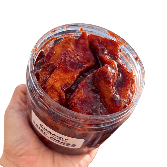 Chilitos Chamoy Dried Mango, Infused with Tamarindo Chamoy and Chili Coated Mango Seco Enchilado, 16 oz Jar