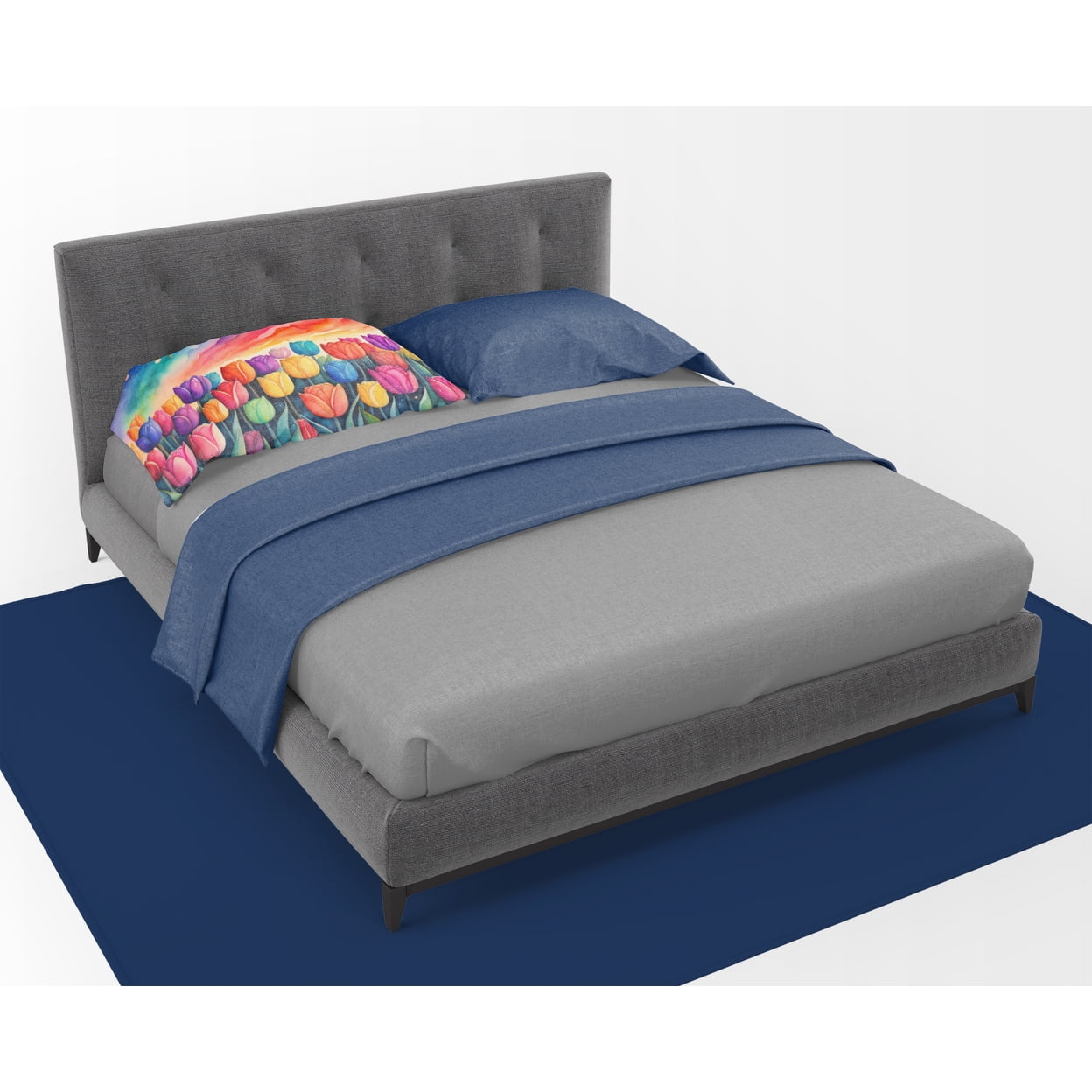 Tulips in Color Fabric Standard Pillowcase