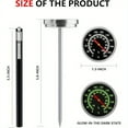 thumbnail image 5 of HLONK Instant Read Meat Thermometer - Stainless Steel Food Thermometer for Grilling  Cooking  BBQ - 1. 5- Inch Dial Kitchen Temperature Thermometer with 5. 5- Inch Probe for Turkey  Beef, 5 of 5