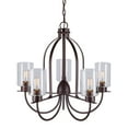 thumbnail image 3 of Tama 5-Light Antique Bronze Chandelier with Clear Glass Shade - Antique Bronze, 3 of 4