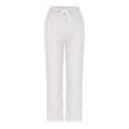 thumbnail image 4 of ZACPNCV Womens Loose Wide Leg Pants Schneier Wide Leg Pants For Women White, 4 of 7