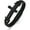Black, variant on Men's Cross Leather Bracelet, Black Religious Sideway Cross Braided Faith Bracelet Bangle Wristband Christian Prayer Jewelry Gift for Men, 8.3 Inch