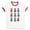 White/Red, variant on Retro Pineapple Print Ringer Tee Shirt Unisex Small White/Kelly Green