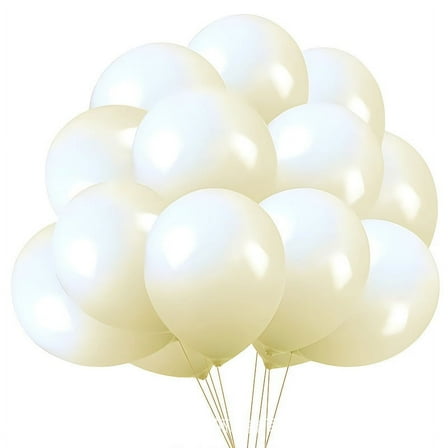 Zhuge Matte Balloons 10 inch, 60 Pcs Latex Party Balloons Helium Quality for Birthday Graduation Baby Shower Baseball Nautical Wedding Party Decorations ，White B