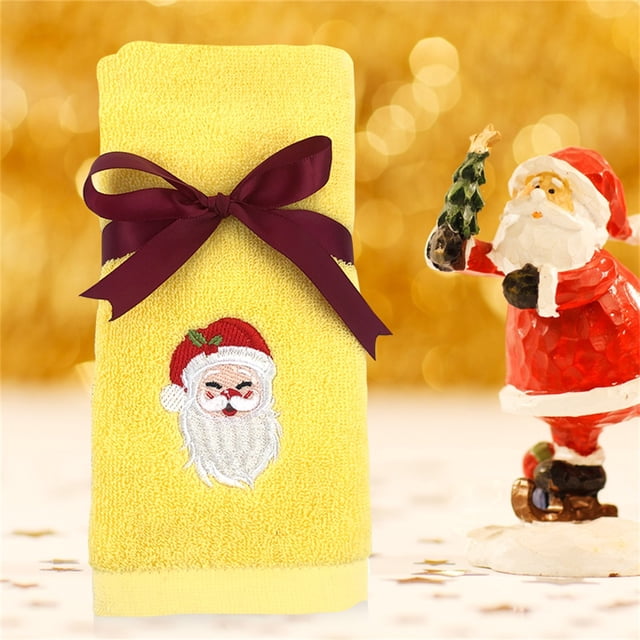 Kitchen Towel Set 4PCS Cotton Christmas Hand Towels Premium Dish Towels Kitchen Towel Set For Home Kitchen Bar Towels