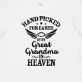 thumbnail image 4 of Inktastic Handpicked for Earth by My Great Grandma in Heaven Boys or Girls Baby T-Shirt, 4 of 5