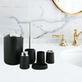 thumbnail image 3 of Juego de 6 accesorios de baño, soporte para cepillo de dientes, dispensador de loción y jabonera. Negro, 3 of 8