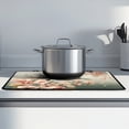 thumbnail image 2 of Renewold Ceramic Glass Stove Top Cover Stove Mat Stove Burner Cover Multipurpose Rubber Desk Saver Pad Washer Dryer Top Cover Range Cover for Counter Top, Hummingbird Flower, 2 of 7