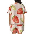 thumbnail image 3 of Picia Strawberries Pajamas Sets for Women Soft Short-Sleeved Pjs with Lounge Shorts Two Piece Sleepwear-Large, 3 of 9