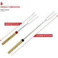 thumbnail image 3 of Nexgrill Extendable Roasting Grill Fork Stick, 6-Pack 32" Roasting Sticks, Dual Fork Grilling & Cooking Accessory for BBQs, Tailgating, Camping, Outdoor Cooking, 530-0023G, 3 of 7