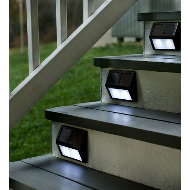 Solar Powered Durable Step Lights Set, Solar Powered Patio Step Lights