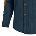thumbnail image 5 of Fnnxeal Mens Button Down Shirt, Corduroy Long Sleeve Casual Long Sleeve Collared Navy Button Up Shirt for Men Size S, 5 of 5