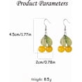 thumbnail image 6 of Acrylic Cute Cherry Dangle Drop Earrings for Women Silver Plated Resin Green Leaf Sweet Lovely Food Fruit Tassel Dangling Earring Lightweight Chic Fish Hook Christmas Xmas Fall Holiday Jewelry, 6 of 10