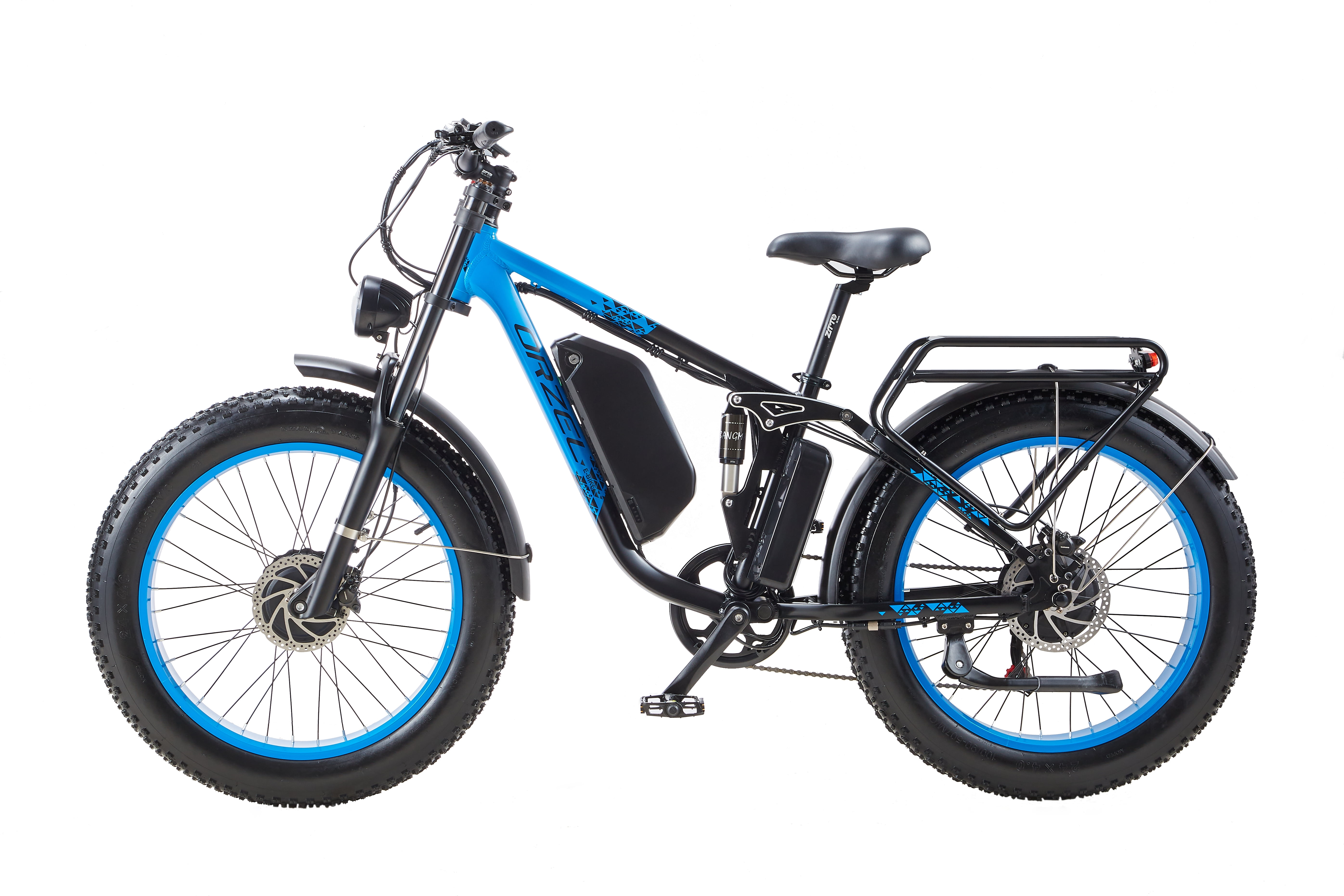 Electric Mountain Bike for Adults, 3000W Motor, 48V 25Ah Battery, 100 Miles Range, 24" x 4" Fat Tire All Terrain E Bike