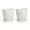 2- White, variant on BUYMAX ceramic plant pots, 6 inch plant pots with drainage hole and saucer, indoor/outdoor flower pots, set of 2, leaf embossed - white glaze