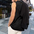 thumbnail image 4 of jsaierl Men's Casual Solid Tank Tops Summer V Neck Loose Sleeveless Shirts Big and Tall Muscle Fitness Sports Vest Blouse, 4 of 9