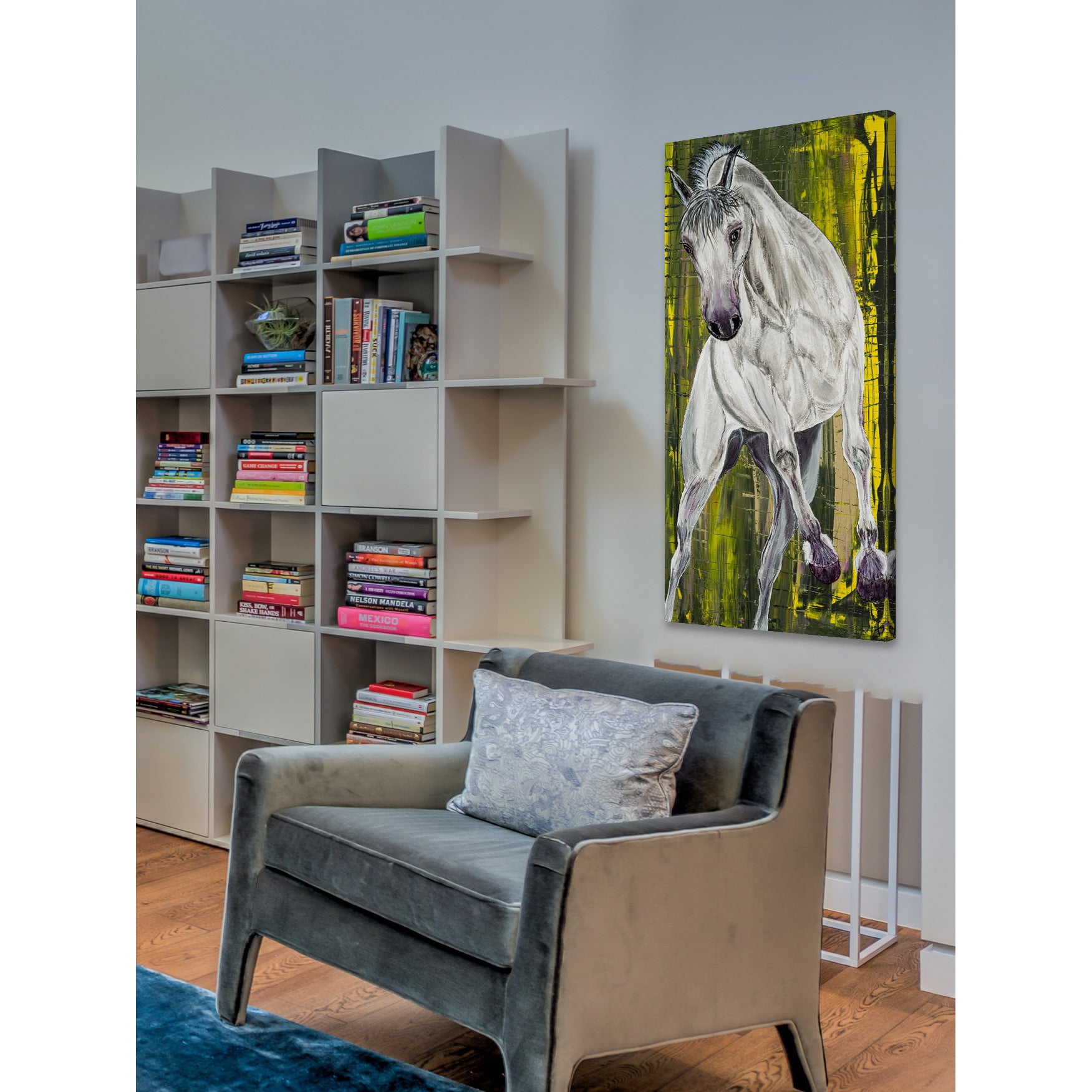"Balthazar Lipizzan Horse" Painting Print on Wrapped Canvas