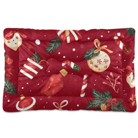 Pet floor mats: stain-resistant and soft and comfortable, universal for household pets, cats and dogs, easy to clean and a variety of sizes to choose from. Christmas-themed Elements