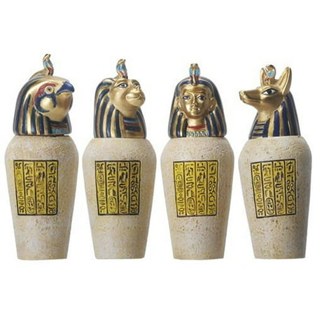 Canopic Jar - Egyptian Canopic Jar Set of 4 Pieces 3.5